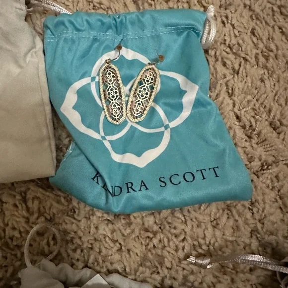 Kendra Scott Gold and Silver Filigree Earrings - Picture 1 of 1